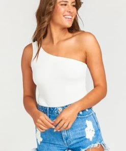 Show Me Your Mumu Tops Uno Bodysuit ~ Bone Stretch