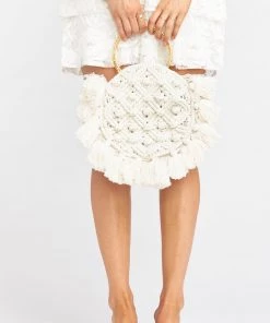 Show Me Your Mumu Cleobella X Mumu Francesca Crochet Bag ~ White New Mu