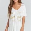 Show Me Your Mumu Benji Slinky Tunic Tee ~ The One Graphic