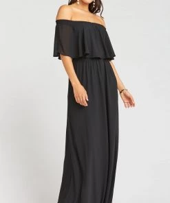 Show Me Your Mumu Hacienda Maxi Dress ~ Black Chiffon