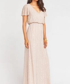 Show Me Your Mumu Michelle Flutter Maxi Dress ~ Show Me The Ring Beaded