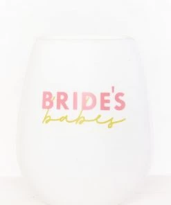 Show Me Your Mumu New Mu Bride's Babes Silicone Wine Glass ~ White