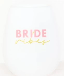 Show Me Your Mumu New Mu Bride Vibes Silicone Wine Glass ~ White
