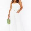 Show Me Your Mumu Denim Santa Cruz Wide Leg ~ Pearly White