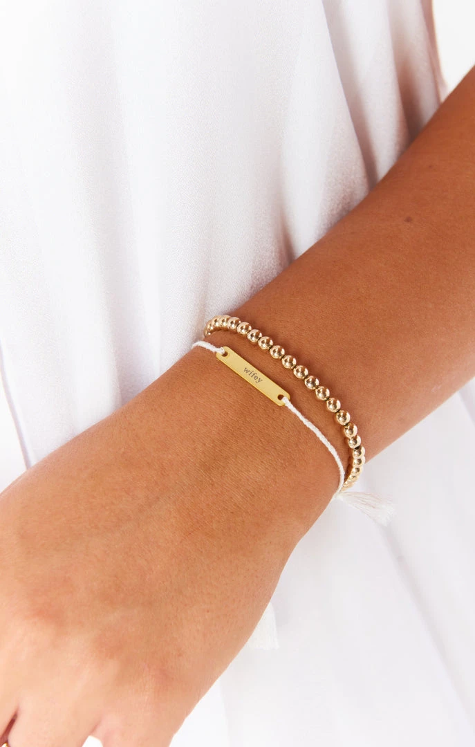 Show Me Your Mumu New Mu Wifey Bracelet ~ White 4 Show Me Your Mumu New Mu Wifey Bracelet ~ White