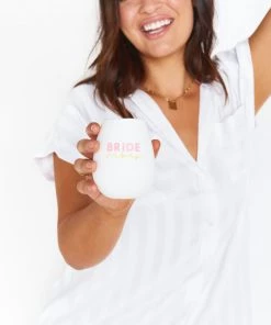 Show Me Your Mumu New Mu Bride Vibes Silicone Wine Glass ~ White 8 Show Me Your Mumu New Mu Bride Vibes Silicone Wine Glass ~ White