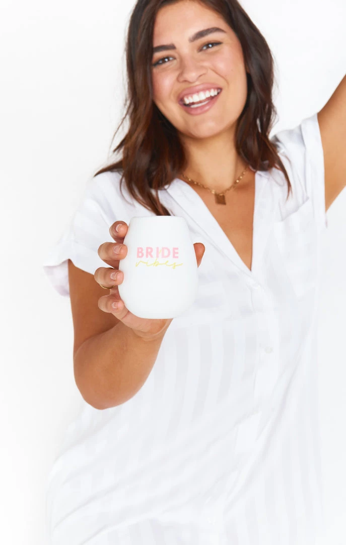 Show Me Your Mumu New Mu Bride Vibes Silicone Wine Glass ~ White 5 Show Me Your Mumu New Mu Bride Vibes Silicone Wine Glass ~ White