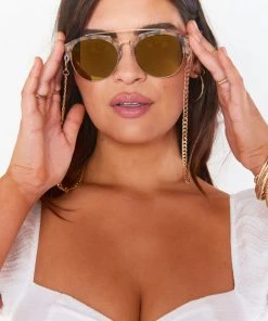Show Me Your Mumu Harlow Aviator Sunglasses ~ Amber Tort Accessories