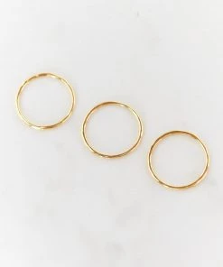 Show Me Your Mumu Gorjana G Ring Set ~ 18K Gold Plated New Mu 14 Show Me Your Mumu Gorjana G Ring Set ~ 18K Gold Plated New Mu
