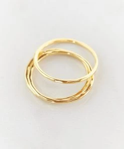 Show Me Your Mumu Gorjana G Ring Set ~ 18K Gold Plated New Mu 15 Show Me Your Mumu Gorjana G Ring Set ~ 18K Gold Plated New Mu