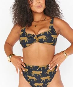 Show Me Your Mumu Swim Daytona Tie Top ~ Black Catwalk