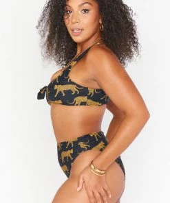 Show Me Your Mumu Swim Daytona Tie Top ~ Black Catwalk