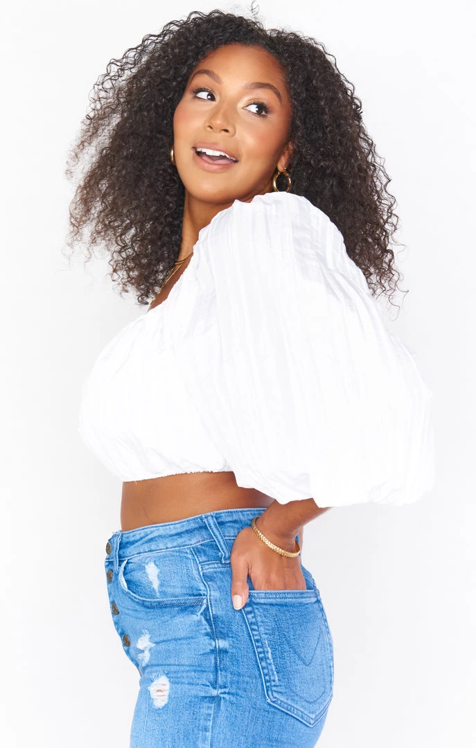 Show Me Your Mumu Keepsake Crop Top ~ White Crinkle New Mu 4 Show Me Your Mumu Keepsake Crop Top ~ White Crinkle New Mu