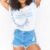 Show Me Your Mumu Tops Travis Tee ~ LA Tie Dye Graphic