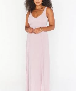 Show Me Your Mumu Jenn Maxi Dress ~ Neutral Mauve Chiffon