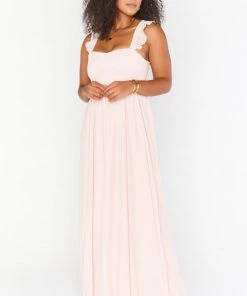 Show Me Your Mumu Maternity June Maxi Dress ~ Dusty Blush Crisp