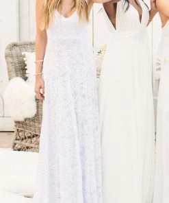 Show Me Your Mumu Dresses Jenn Maxi Dress ~ Lovers Lace White