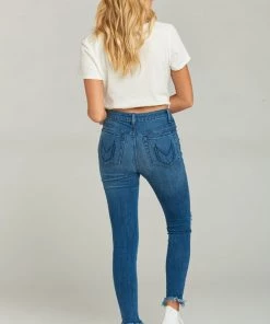 Show Me Your Mumu Denim Soho Zip Up Skinnies ~ Vintage Rain