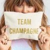 Show Me Your Mumu Team Champagne Makeup Bag ~ Natural/Gold