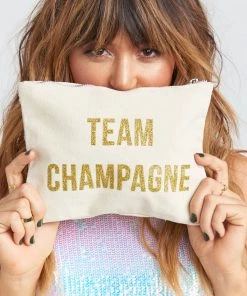 Show Me Your Mumu Team Champagne Makeup Bag ~ Natural/Gold