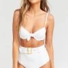 Show Me Your Mumu Swim Bayside Bra Top ~ White Eyelet