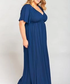 Show Me Your Mumu Emily Empire Maxi Dress ~ Rich Navy Crisp 25 Show Me Your Mumu Emily Empire Maxi Dress ~ Rich Navy Crisp
