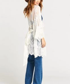 Show Me Your Mumu Lilah Lace Robe ~ White Clothes