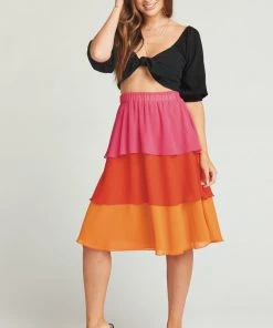 Show Me Your Mumu Gabriela Convertible Skirt Dress ~ Sunset Colorblock Clothes