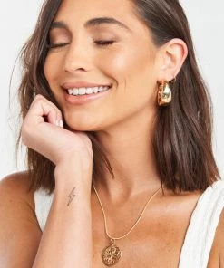 Show Me Your Mumu Accessories Janie Wide Hoop Earring ~ Gold