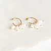 Show Me Your Mumu Accessories Zani Pearl Hoop Earrings ~ Gold/Pearl