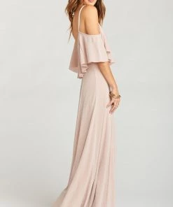 Show Me Your Mumu Renee Ruffle Maxi Dress ~ Dancing Queen Shine Blush