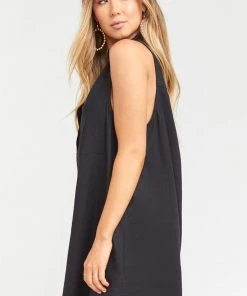 Show Me Your Mumu Clothes Wendy Tunic Dress ~ Black Linen