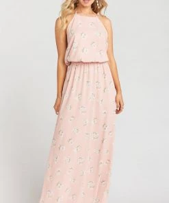 Show Me Your Mumu Heather Halter Dress ~ GWSXMUMU Blush Meadow Dresses