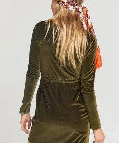 Show Me Your Mumu Monroe Dress ~ Velvet Rib Pine