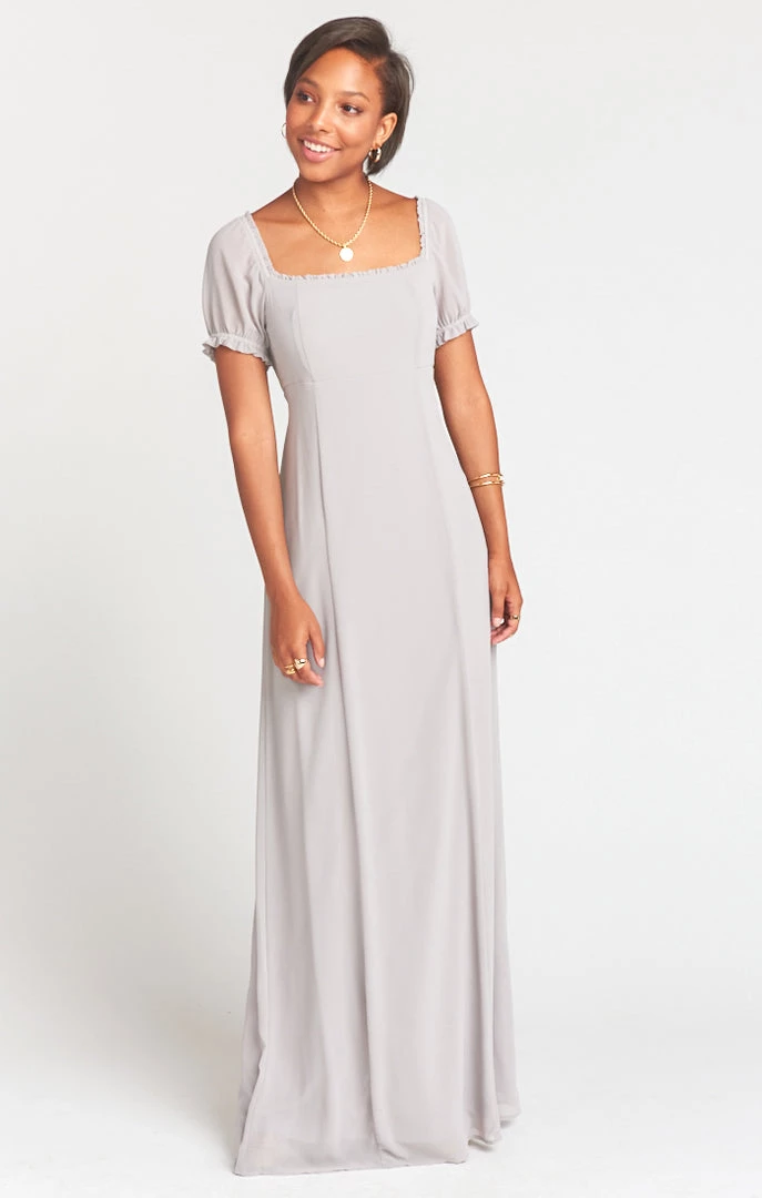 Show Me Your Mumu Brittany Maxi Dress ~ Dove Grey Chiffon 7 Show Me Your Mumu Brittany Maxi Dress ~ Dove Grey Chiffon