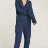 Show Me Your Mumu Jules Jumpsuit ~ Navy Brushed Hacci