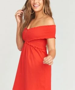 Show Me Your Mumu Mandy Smocked Dress ~ Cherry Poplin Maternity