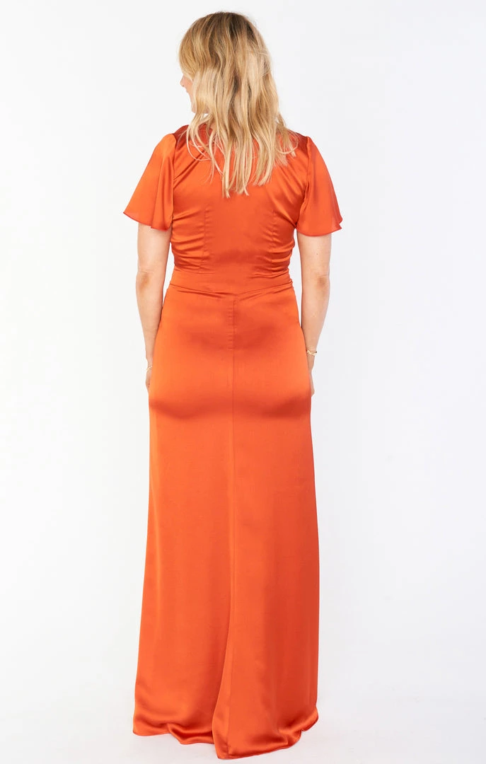 Show Me Your Mumu Rome Twist Gown ~ Burnt Orange Luxe Satin 13 Show Me Your Mumu Rome Twist Gown ~ Burnt Orange Luxe Satin
