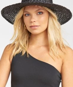Show Me Your Mumu Accessories Lack Of Color Sunnydip Boater ~ Black