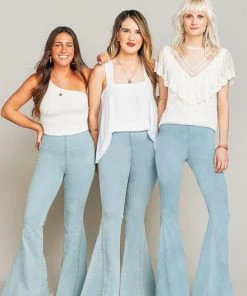 Show Me Your Mumu Pants Berkeley Bells Long ~ Frost