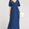Show Me Your Mumu Emily Empire Maxi Dress ~ Rich Navy Crisp