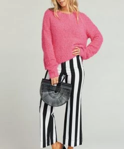 Show Me Your Mumu Denim Cropped Farrah Trouser ~ Chaplin Stripe
