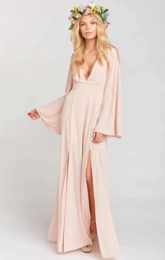 Show Me Your Mumu Venus Long Sleeve Flare Dress ~ Dusty Blush Crisp Bridesmaids Dresses 7 Show Me Your Mumu Venus Long Sleeve Flare Dress ~ Dusty Blush Crisp Bridesmaids Dresses
