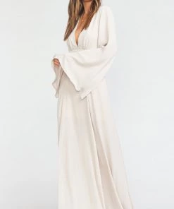 Show Me Your Mumu Venus Long Sleeve Flare Dress ~ Show Me The Ring Crisp