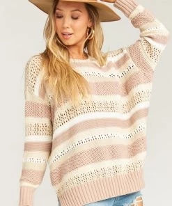 Show Me Your Mumu Sweaters Yala Sweater ~ Sand Dune Stripe