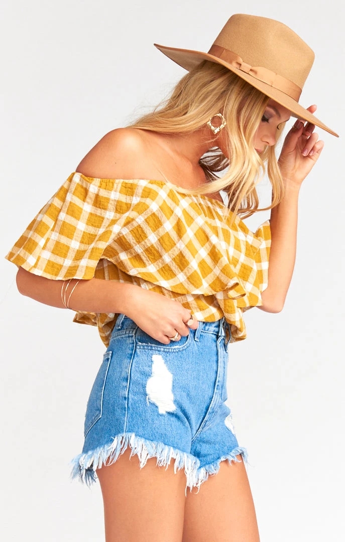 Show Me Your Mumu Bungalow Bubble ~ Check Me Gold Tops 4 Show Me Your Mumu Bungalow Bubble ~ Check Me Gold Tops