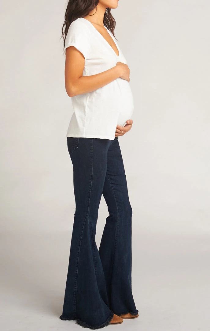 Show Me Your Mumu Denim Maternity Berkeley Bells ~ Thunder 4 Show Me Your Mumu Denim Maternity Berkeley Bells ~ Thunder