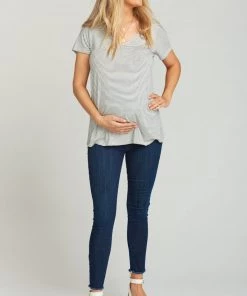 Show Me Your Mumu Denim Maternity Soho Skinnies ~ Thunder