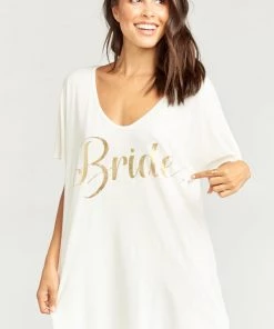 Show Me Your Mumu Tunics Benji Tunic Tee ~ Bride Gold Graphic