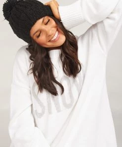 Show Me Your Mumu Katie Pom Pom Hat ~ Black